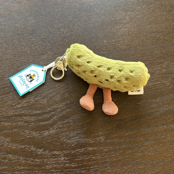 Jellycat Plush Pickle Keychain - Picture 2 of 3